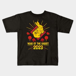 Good Luck Zodiac Happy Chinese New Year of the Rabbit 2023 Kids T-Shirt